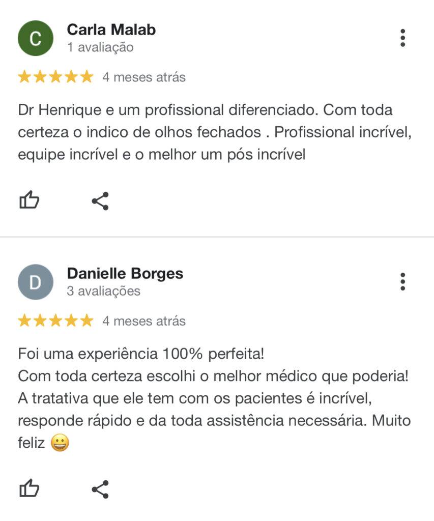 Depoimentos de pacientes reais do Dr Henrique Beletáble (2).