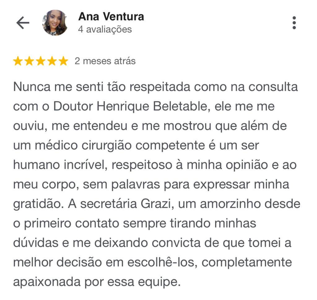 Depoimentos de pacientes reais do Dr Henrique Beletáble. (5)